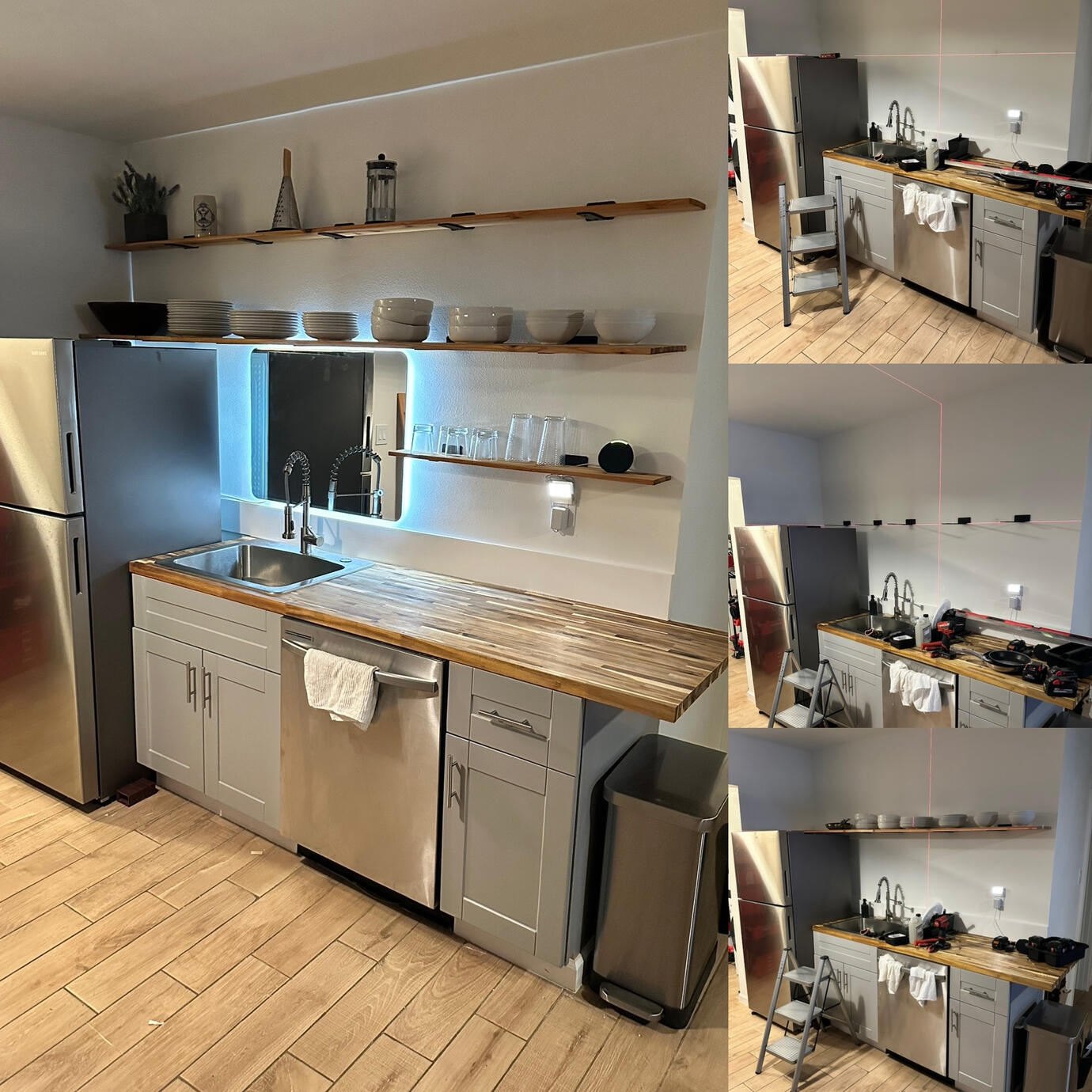 Floating Kitchen Shelves